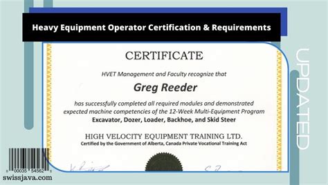 equipment operator license